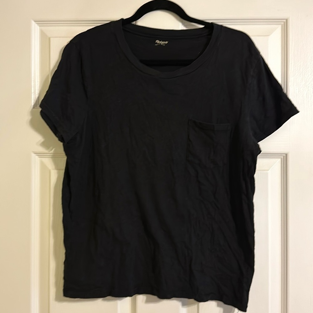 Like New Madewell Black Short Sleeve Pocket Tee